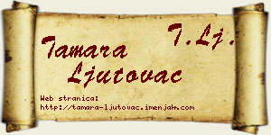 Tamara Ljutovac vizit kartica